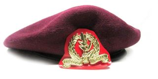 Beret Hat Cap Army Bordeaux Military Idf Israel Paratroopers Airborne Duvdevan