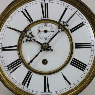 Antique Vienna Regulator Clock Movement Weight Driven Pendulum Needs A