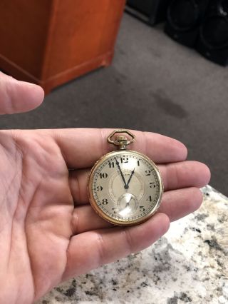 Elgin - 3 - Pocket Watch Gold Filled 1924 12s 17j Runs