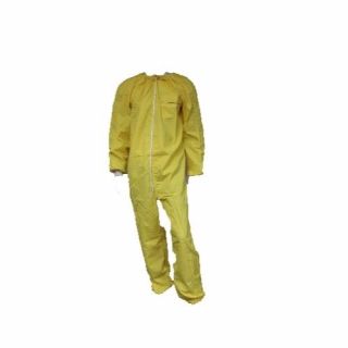 Vintage Chemical Contaminants Protective Coveralls,  Yellow,  Fits Large/x - Large