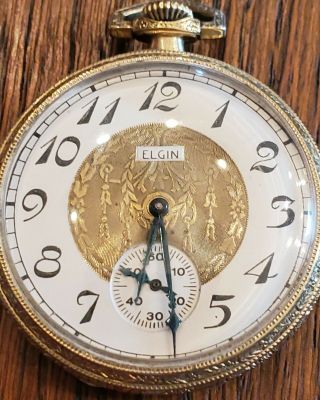 Antique Elgin 12s Pocket Watch 1924