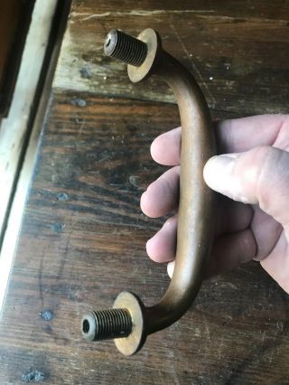 Reclaimed Antique Heavy Brass 6” Door Pull Handles Architectural Salvage Entry 6