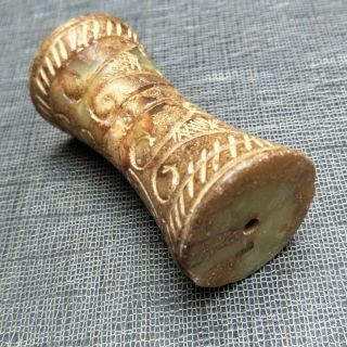 Ancient Chinese hongshan culture,  old jade carved,  Ancient jade pendant statue4017 3