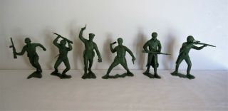 Vintage Marx Bulk Toy Bin 6 " Wwii Russian Infantry Figure Complete Set - Playset