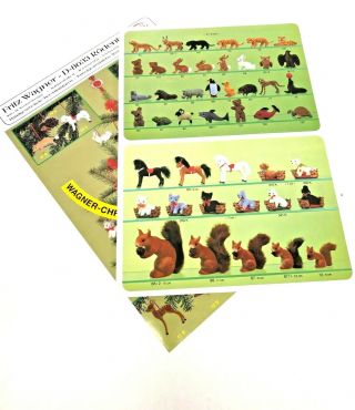 V42 2 Advertising Posters For Animal Wagner Kunstlerschutz Vintage German