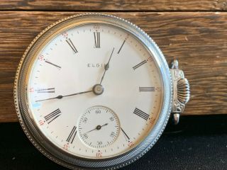 1907 Elgin 18s Pocket Watch 15j Grade 316 Model 4 Winds Runs No Case Back