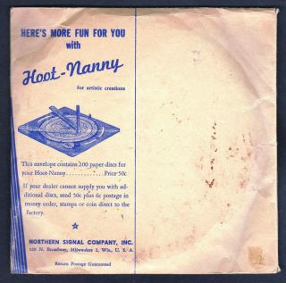 VINTAGE 1930 ' s HOOT - NANNY NO.  1 SPIRO GRAPH ART TOY 3