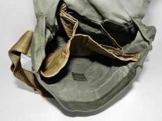 Ex - Army Shoulder Bag Olive Canvas Retro Vintage Messenger Waist Strap Cross Body 3