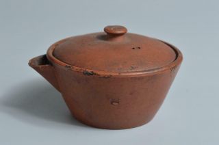 S6898: Japanese Tokoname - Ware Brown Pottery Tea Pot Houhin Kyusu Sencha