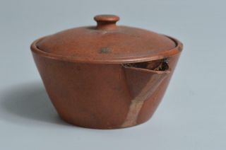S6898: Japanese Tokoname - ware Brown pottery TEA POT Houhin Kyusu Sencha 5