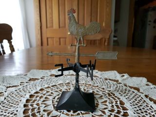Vintage Rooster Weather Vane Arrow On Cupola Dollhouse Train Display 6.  5 " T×5 " W