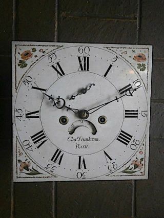 C1830 8 Day Longcase Grandfather Clock Dial,  Movement 12x12 Chas Ftankham Of B