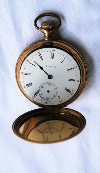 Antique Elgin Gold Filled Pocket Watch - 2 " Diameter