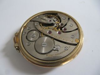 Vintage Bulova Open Face Pocket Watch 10K Rolled Gold Pocket Watch 17AH 7