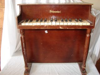 Vintage Schoenhut Child Piano Toy Keyboard Wood Musical Instrument