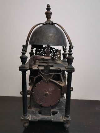 17th Century Lantern Brass Clock England Christopher Ebsworth London 11