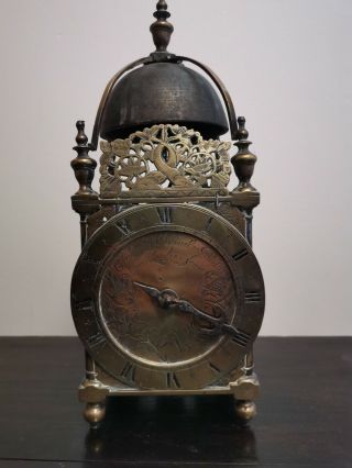17th Century Lantern Brass Clock England Christopher Ebsworth London