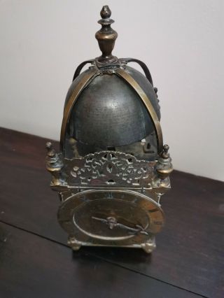 17th Century Lantern Brass Clock England Christopher Ebsworth London 4