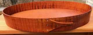 Tiger Maple Shaker Oval Stitchers / Serving / Bureau Tray Size 7