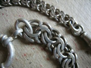 Vintage Unique S/Silver Pocket Watch Chain 9.  1/2 in.  Long 2