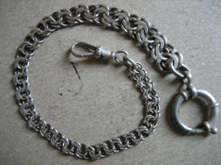 Vintage Unique S/Silver Pocket Watch Chain 9.  1/2 in.  Long 4