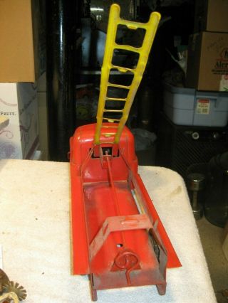 Vintage Structo toys pressed steel fire ladder truck 3