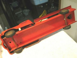 Vintage Structo toys pressed steel fire ladder truck 5