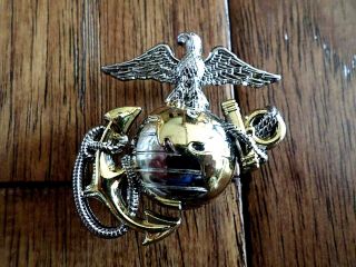 U.  S Marine Corps Ega Lapel Hat Pin Usmc Eagle Globe & Anchor Cap Insignia Emblem