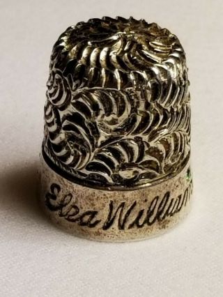 Rare Antique Elsa Williams School Of Needle Art Sterling Silver Thimble