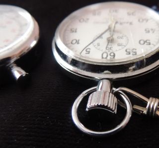 BREITLUNG AND HANHART PREMIER LEVER 7 JEWELS 3 BUTTON STOPWATCHES 6