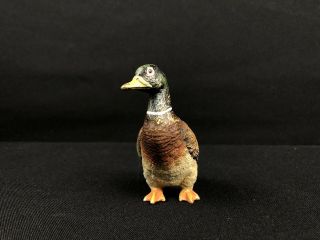 Vintage Austrian Vienna Bronze Cold Paint Duck