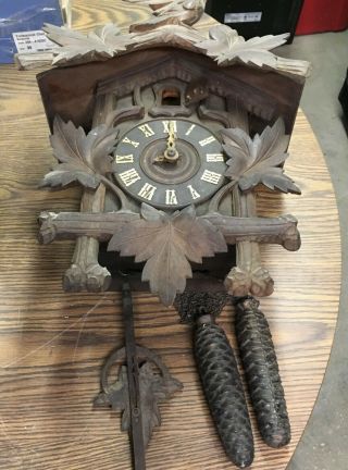 Large Antique Cuckoo Clock - Circa 1913 - Parts