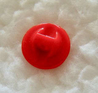 Vintage Small Swan Red Glass Button 1106 3
