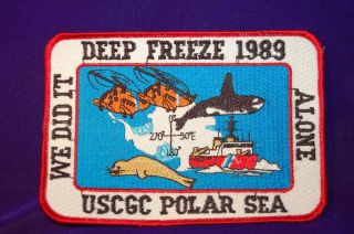 Extremely Rare Uscgc Polar Sea Depp Freeze 1989 Embroidered Patch