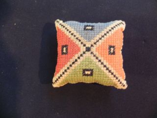 Antique Victorian Needlepoint Pin Cushion