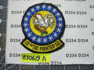Usaf Air Force Squadron Patch 19th Tactical Fighter Sqdn Pearl - Hickam White