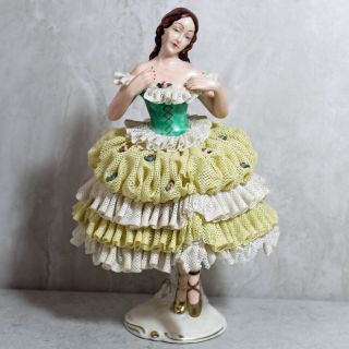 Dresden Porcelain Lace Ballerina Figurine