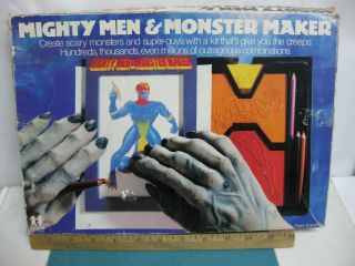 Vintage 1978,  Mighty Men & Monster Maker Set,  Complete Kit,  Tomy