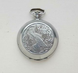 Vintage Soviet mechanical pocket watch MOLNIJA.  18 jew.  USSR 4