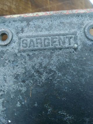 (2) Vintage SARGENT INDUSTRIAL SALVAGE BRASS DOOR PULL LARGE CAST BRASS PLATE 5
