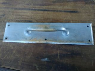 (2) Vintage SARGENT INDUSTRIAL SALVAGE BRASS DOOR PULL LARGE CAST BRASS PLATE 6