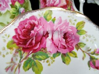 ROYAL ALBERT tea cup and saucer trio American Beauty set teacup creamer sugar 5