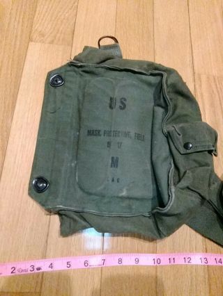 Us Military M17 Field Protective Gas Mask Canvas Carry Bag/case W/straps