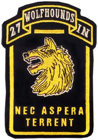 Hook & Loop 27th Infantry Regiment Wolfhound Patch - Vietnam Iraq - Afghanistan