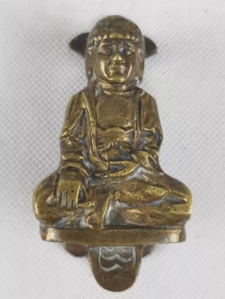 Antique Brass Buddha Door Knocker Circa 1920