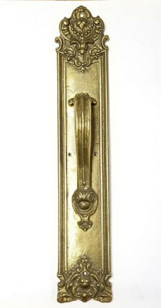 Antique Hardware Exterior Large Brass Door Pull Handle 16 1/4 " X 2 7/8 "