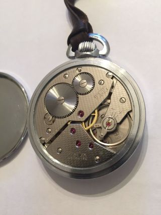 Vintage Kaltron Pocket Watch 17 Jewels Incabloc Swiss Made Railroad 8