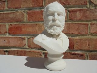 Old Antique President James Garfield Parian Bust Statue 8 1/8 "