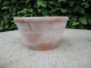 3 Old Sankey Bulwell Hand Thrown Half Height Terracotta Plant Pots 5.  5 
