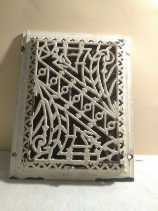 Vintage Ornate Cast Iron Grate Register Damper Louvers Cover Heating 10 - 1/2by 13